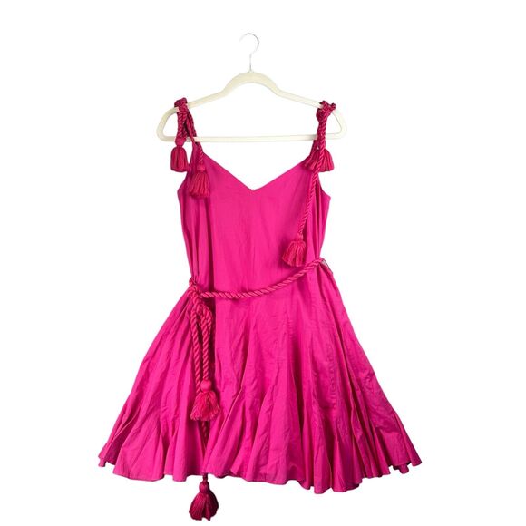 Rhode Womens Barbie Pink Casey Mini Dress Ruffle Flare Chic‎ Feminine Size Small - Picture 6 of 16